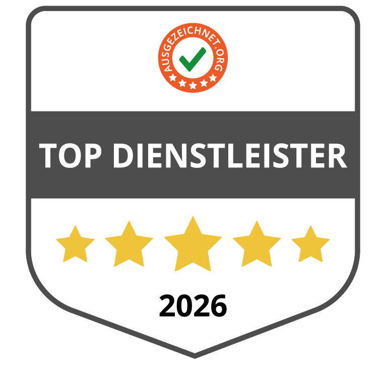 Top Dienstleister Siegel 2026 von AUSGEZEICHNET.ORG