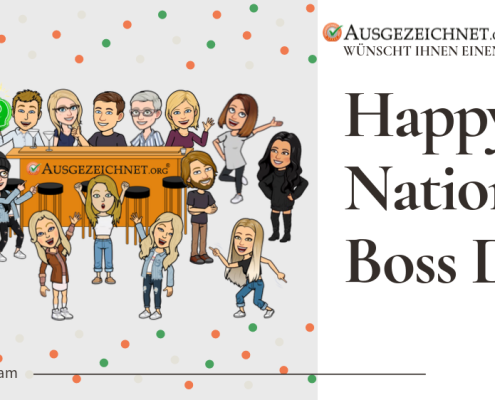das Team von Ausgezeichnet.org feiert den National Boss Day