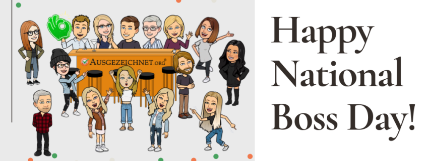das Team von Ausgezeichnet.org feiert den National Boss Day