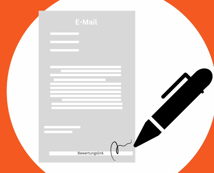 Bewertungen online mit einem Bewertungslink in der Signatur sammeln