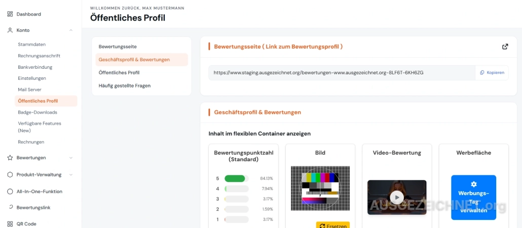 Öffentliches Profil