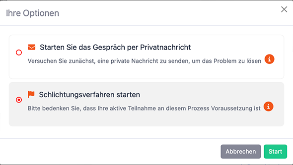 Schlichtung Schritt 2