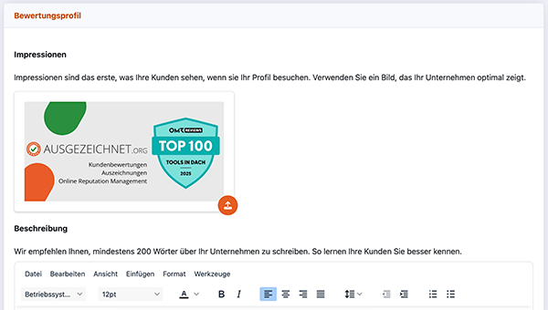 Öffentliches Profil