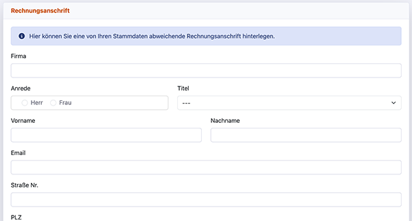 Bankverbindung ändern