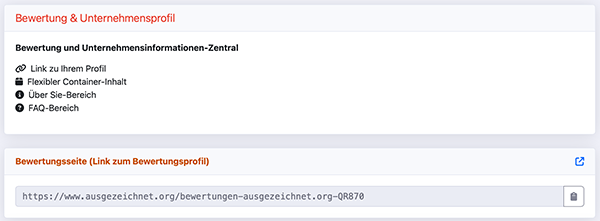 Öffentliches Profil