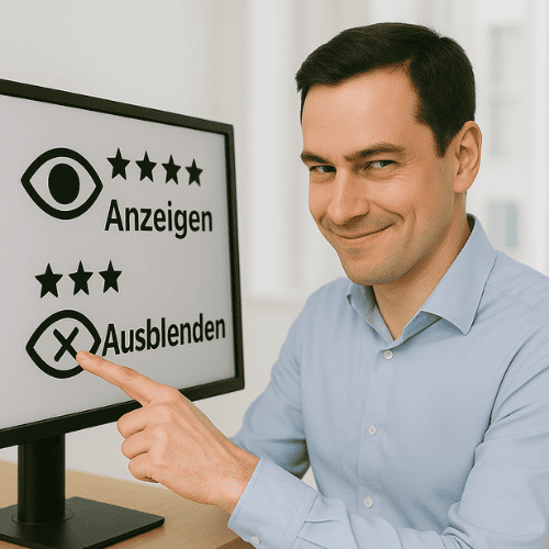 Bewertungen können bei ProvenExpert Alternative nicht vorausgewählt werden